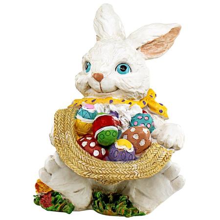 Design Toscano Mortimer the Bunny and his Easter Eggs Rabbit Statue AL20507